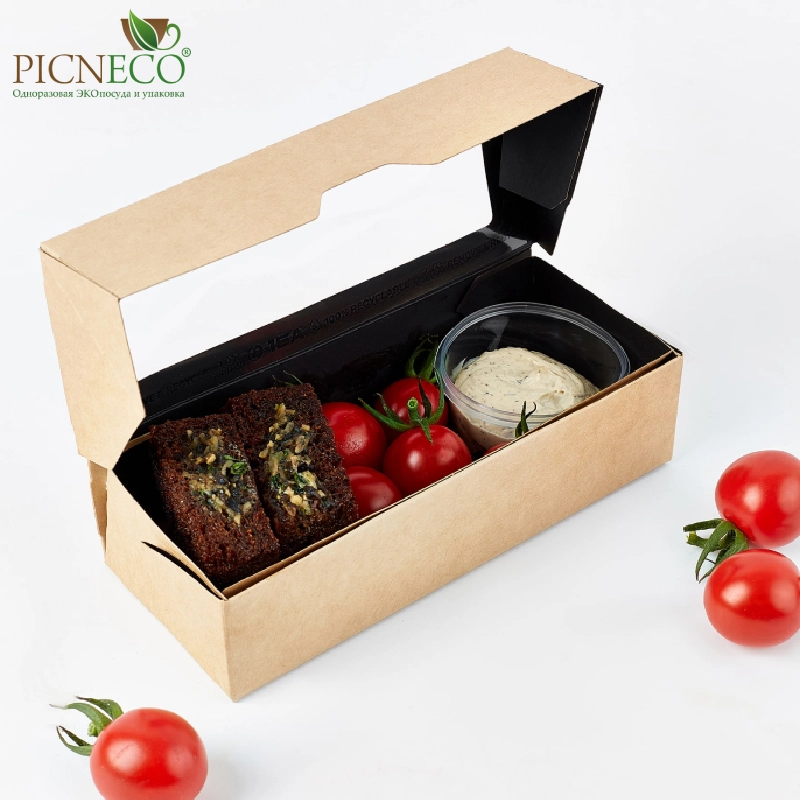 товар Контейнер бумажный 500мл, черный, серия OneBox OKP050C